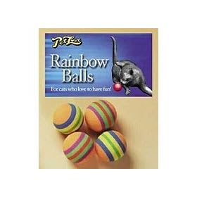 Pet Love Rainbow Balls 4 Pack Cat Toy, Single Item