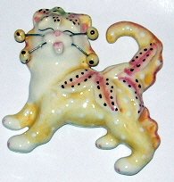 Whimsiclay Lily Cat Magnet