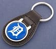 Detroit Tigers Leather Keychain
