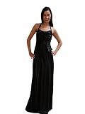 Microsatin Full Length Formal Maxi Dress with Chiffon Bust and Halter