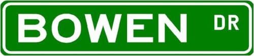 BOWEN Street Name Sign ~ Family Lastname Sign ~ Gameroom, Basement, Garage Sign