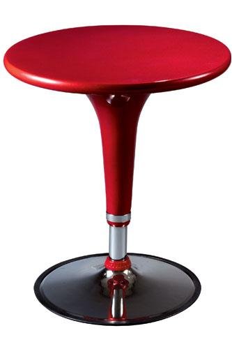 Ventura Adjustable Table Red Metallic Fiberglass