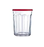 Luminarc Working Glass 21 oz w/Red Lid, Set of 4