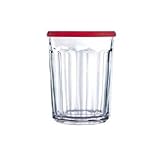 Luminarc Working Glass 21 oz w/Red Lid, Set of 4