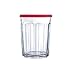 Luminarc Working Glass 21 oz w/Red Lid, Set of 4