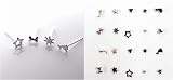 STERLING SILVER NOSE STUD (20 Pieces/Box)