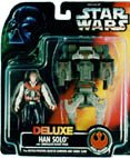 Star Wars Power of the Force Deluxe Han Solo Action Figure with Smuggler Flight PackIMAGE