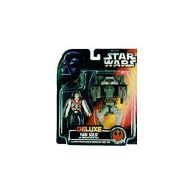 Star Wars Power of the Force Deluxe Han Solo Action Figure with Smuggler Flight Pack