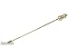 RetroGem Classic Elegance Austrian White Pearl 6 Inches Gold Tone Hat Pin Stick Pin (White)