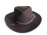 Brown Cowboy Hat Wool Felt (Code:ST) Size Large 59 cm