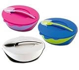 Blue Feeding Bowl with Attachable Spoon
