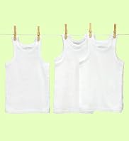 5 Older Boys' Pure Cotton Sleeveless Vests 5 Older Boys' Pure Cotton Sleeveless Vests