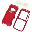 PCMICROSTORE Brand LG Rumor Scoop Solid Red Snap-On Case Cover with Removable Swivel Belt Clip