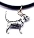 Sporting Goods : 10" Black Beagle Ankle Bracelet Sterling Silver Jewelry