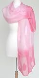 "Monsoon" Dip Dye Jacquard Chiffon Scarf Shawl Stole Wrap Pink