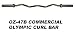 Chrome Olympic Curl Bar w/black sleeves(Gym Style)