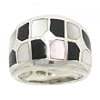 New Sterling Silver Black Onyx Mother of Pearl Ring