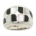 New Sterling Silver Black Onyx Mother of Pearl Ring