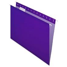 Pendaflex  Hanging Folder, Violet, 1/5 Tab, Letter, 25 Box, 4152 1/5 VIO