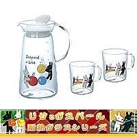 リサとガスパールのピッチャー＆マグカップ2個セット　ホワイト