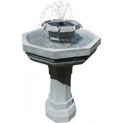 Solar Powered Birdbath Fountain (Gray) (29H x 11W x 11D) by