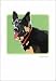 Grrreen German Shepherd Portrait Note Cards