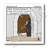 Rich Diesslins Funny Theology Cartoons - Luther - Hitting the Nail on the Head - Iron on Heat Transfers