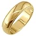 9ct Yellow Gold Millgrained Edge Wedding Band. 6mm Wide.