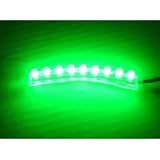 AIT Green 9 LED NEON BOAT / HOME / POD LIGHT BRIGHT ACCENT GLOW 9LED FLEXIBLE WATERPROOF