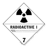 Radioactive I Label Class 7 (Vinyl), 4" X 4" 500 Labels Per Roll