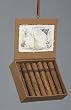 Mini Cigars in Tan Humidor Box with Sailboat Design Christmas Ornament 3"