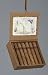 Mini Cigars in Tan Humidor Box with Sailboat Design Christmas Ornament 3"