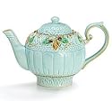 Majolica Berries And Leaves Design Italian Teapot Tuscan Decor