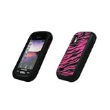 Premium Hot Pink and Black Zebra Design Silicone Gel Skin Cover Case for Sa ....