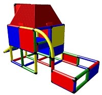 Imagen 3 de MMoveandstic 6006 - casa de juegos con tobogán y techo FABIAN niño