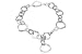 14K White Gold Matte-Finish Hand-Crafted Free-Form Open Link Lariet Necklace, Enhanced with Burnish Set Diamonds.