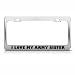 I Love My Army Sister Metal Military License Plate Frame Tag Holder