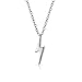 Bling Jewelry Tiny Minimalist Geometric Zig Zag Flash Lightning Bolt Pendant Necklace For Women Teen .925 Sterling Silver