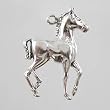 Small Horse or Pony Pendant or Charm in Sterling Silver, #2497