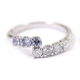 【クリックで詳細表示】[アトラス] Atrus タンザナイト リング ダイヤリング プラチナ900 リング 指輪 プラチナリング ファッションリング： ジュエリー通販