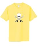 Vulture Kulture - Pirate Skull - Yellow Haze Anvil Organic 5 oz Cotton Tee - Medium