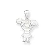 Sterling Silver Cheerleader Charm