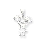 Sterling Silver Cheerleader Charm