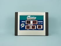 6.5"x9" Scoreboard Desk Clock Miami Dolphins