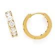 14K HUGGY CZ EARRINGS CZ/1.0CTW