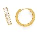 14K HUGGY CZ EARRINGS CZ/1.0CTW