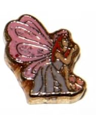 Farie with Pink Wings Floating Charm for Heart Lockets