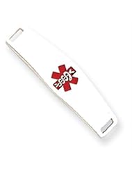 14k Gold White Gold Medical Jewelry ID Plate