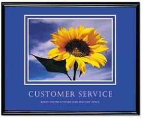 AVT78027 UNITED STATIONERS (OP) CUSTOMER SERVICE FRAMED PRINT 30X24 MOTIVATIONAL