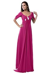 V-neck Ruched Sheath Chiffon Bridesmaid Dress/Prom Dress 